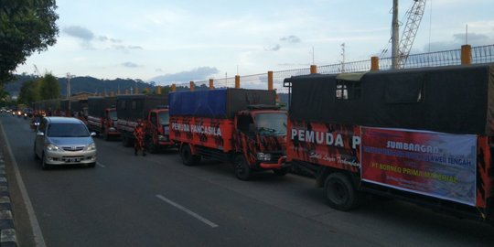 11 Truk hingga 9 motor trail dari Kaltim bawa bantuan korban gempa & tsunami Sulteng