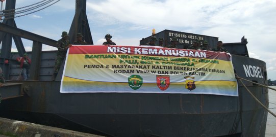 Gunakan tongkang, bantuan Rp 2,4 miliar diberangkatkan dari Samarinda menuju Palu