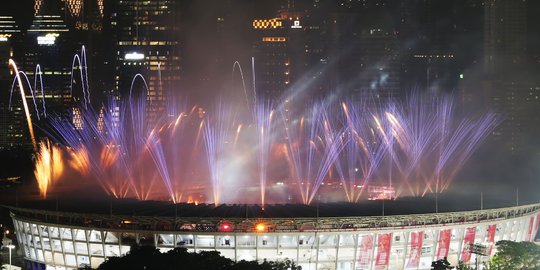Tarian kembang api warnai malam pembukaan Asian Para Games 2018 di GBK
