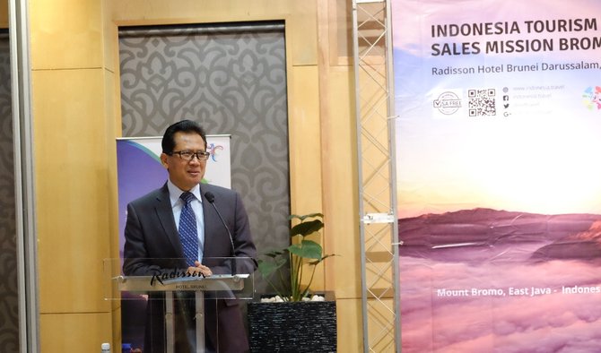 indonesian tourism table top sales mission di hotel radisson bandar seri begawan