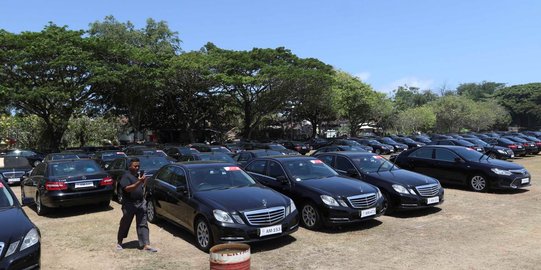 Mobil-mobil mewah pengantar tamu delegasi Pertemuan Tahunan IMF-World Bank 2018