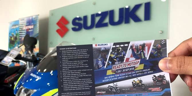 Suzuki umumkan pemenang undian nonton langsung MotoGP di Sepang