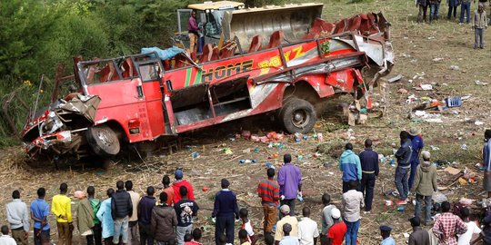 Ngeri, begini kondisi bus maut yang tewaskan 50 penumpang di Kenya