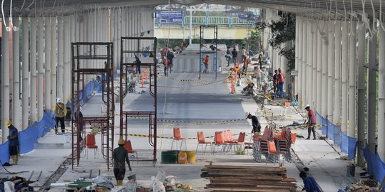 Soft launching, Skybridge Tanah Abang baru bisa digunakan PKL pada akhir Oktober