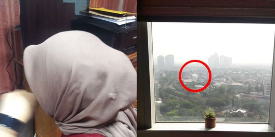 Peluru nyasar juga kenai jilbab staf anggota DPR dari Golkar
