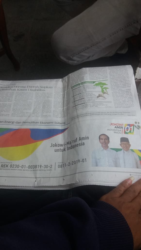 jokowi maruf diduga pasang iklan kampanye di koran