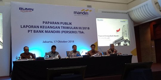 Triwulan III 2018, Bank Mandiri catatkan laba Rp 18,1 T tumbuh 20 persen