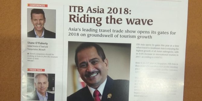 Menpar Arief Yahya jadi bintang di ITB Asia News 2018
