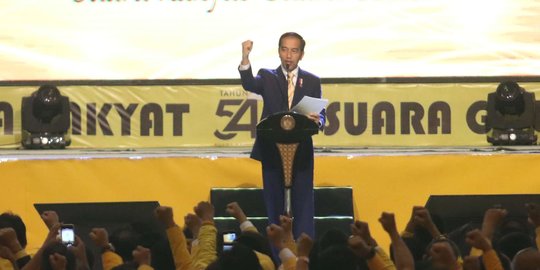 Jokowi puji Golkar: Semua kader lulusan summa cum laude Ilmu Politik