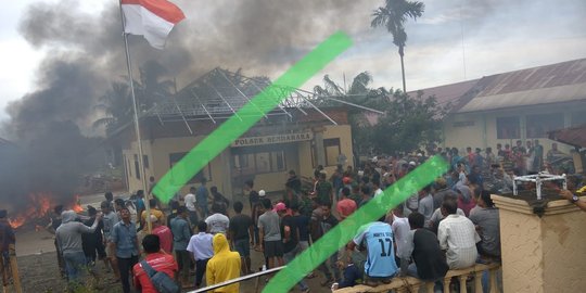 Mapolsek Bendahara Aceh Tamiang dirusak hingga dibakar massa