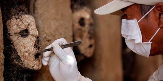 Arkeolog Peru temukan patung kayu peninggalan Suku Mochica
