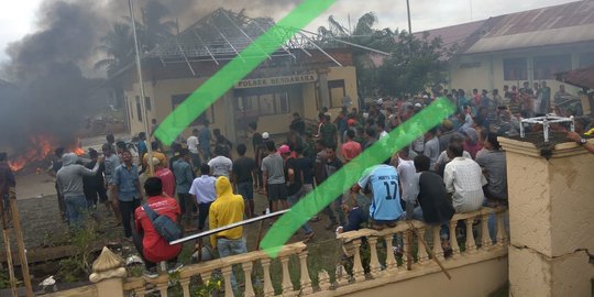 Kronologi pembakaran Polsek Bendahara buntut kematian tersangka narkoba