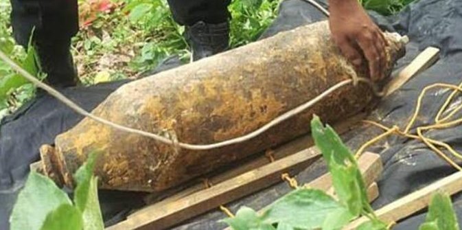 Mortir peninggalan zaman perang ditemukan di kebun tebu Pabrik Gula Takalar