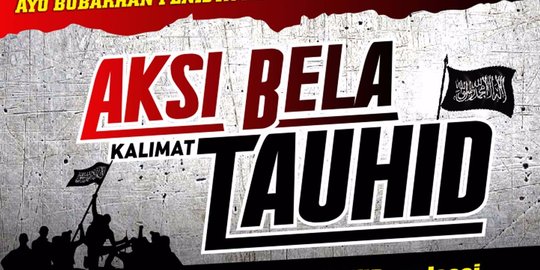 Usai Jumatan, massa gelar 'Aksi Bela Kalimat Tauhid' di depan Kemenko Polhukam