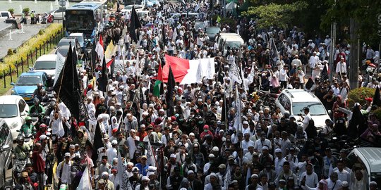 Massa 'Aksi Bela Tauhid' geruduk kantor Kemenko Polhukam