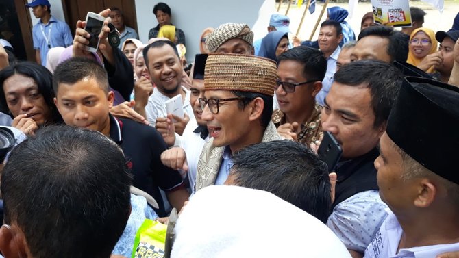 sandiaga di tangerang