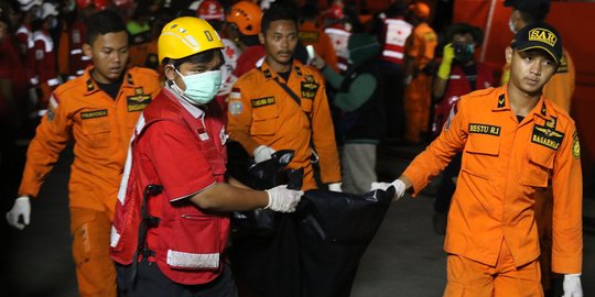 RS Polri sudah terima 65 kantong jenazah korban Lion Air