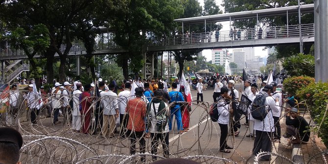 Ada aksi bela Tauhid, Jl Medan Merdeka Barat dan Utara ditutup