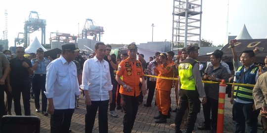 Jokowi datang ke Posko Taktis JICT, ikuti perkembangan pencarian Lion Air PK-LQP