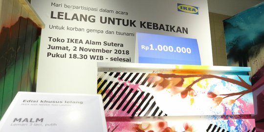 Lelang 'kebaikan' IKEA untuk korban gempa Sulteng disambut antusiasme peserta