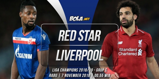 Data dan fakta Liga Champions: Red Star Belgrade vs Liverpool