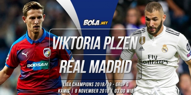 Data dan fakta Liga Champions: Viktoria Plzen vs Real Madrid