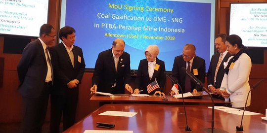 Kerja sama Bukit Asam-Pertamina dan Air Products, proyeksikan produksi DME dan SNG