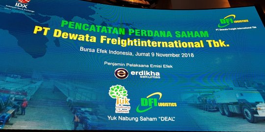 Resmi IPO, Dewata Freight International incar dana segar Rp 45 miliar