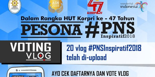 Yuk Ikut Vote Vlog PNS Inspiratif 2018