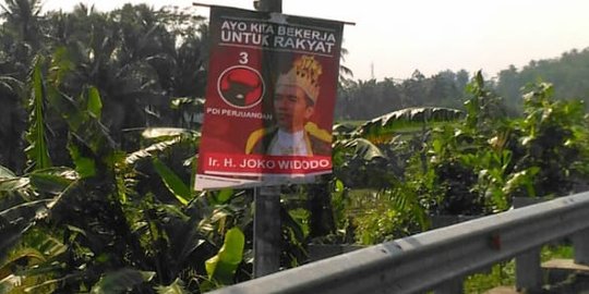 Kader PDIP Copoti Ratusan Poster 'Jokowi Raja' di Banyumas