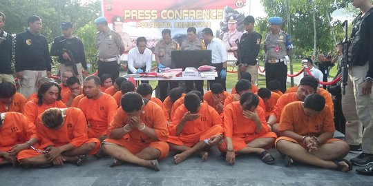 28 Tersangka Kejahatan di Denpasar Ditangkap selama Bulan November