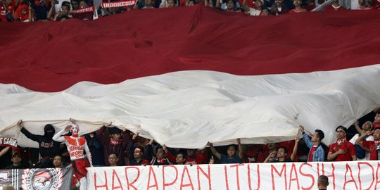 Semangat Suporter Dukung Timnas Indonesia Melawan Timor Leste