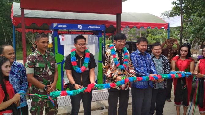 peresmian spbu kompak kecamatan gunung purei