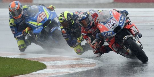 Aksi Andrea Dovizioso Raih Juara MotoGP Valencia