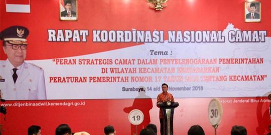 Mendagri Ingatkan Camat untuk Cermati Tugas Penyelenggaraan Urusan Pemerintahan Umum