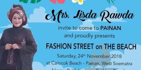 Promosikan Batik Tanah Liek dan Wisata, Pessel Gelar Fashion Street on The Beach