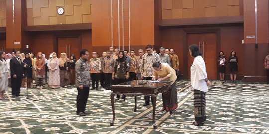 Sri Mulyani Lantik 34 Pejabat Eselon I dan Eselon II