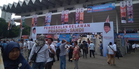 Kubu Prabowo-Sandiaga Bekali 3.000 Relawan di Istora Senayan