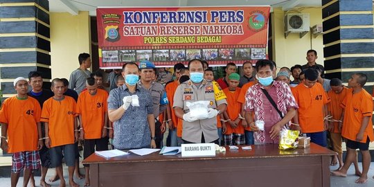 Dalam Sebulan, Polres Serdang Bedagai Tangkap 33 Tersangka Kasus Narkoba