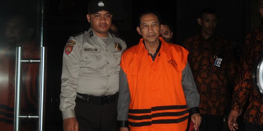 Ekspresi Ketua Majelis Hakim Iswahyu Widodo Usai Diperiksa KPK 24 Jam Terkait OTT