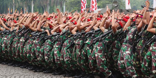 50.000 Prajurit Gabungan TNI-Polri Apel Kesiapan Natal dan Tahun Baru di Monas