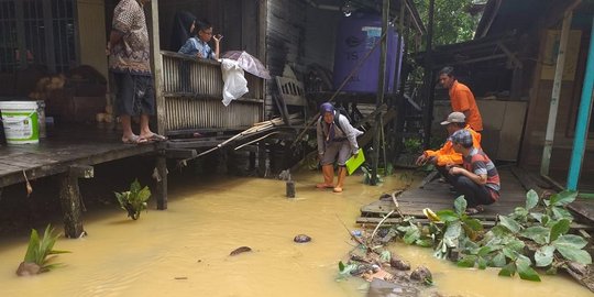 Ratusan Rumah 3 Desa di Penajam Kaltim Terendam Banjir Akibat Diguyur Hujan Semalaman