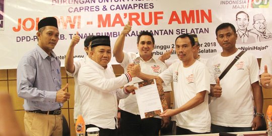 DPD PAN Tanah Bumbu Deklarasi Dukung Jokowi-Ma'ruf