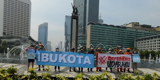 Sejumlah Aktivis Ajak Warga Perbaiki Kualitas Udara Jakarta di HI