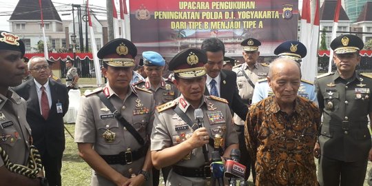 Polda DIY Naik Jadi Tipe A, Kapolri Berpesan Situasi Harus Lebih Aman