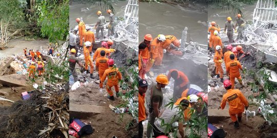 Longsor di Gianyar, Rumah Warga Tergerus ke Sungai dan 4 Orang Tewas