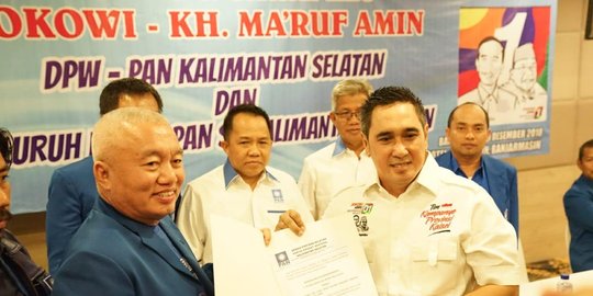 Rasakan Pembangunan, DPW PAN Kalsel Deklarasi Dukung Jokowi-Ma'ruf