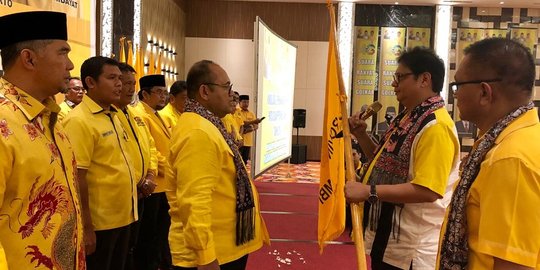 Resmikan Bappilu, Airlangga Minta Golkar Jambi Kampanyekan Keberhasilan Jokowi