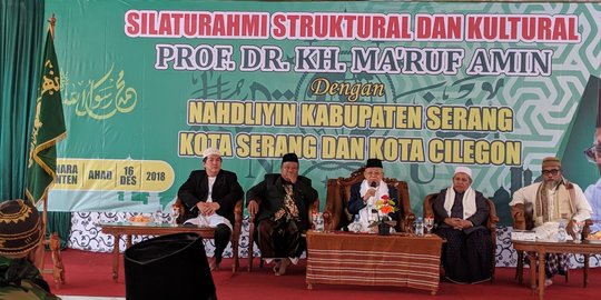 Silaturahmi di Banten, Ma'ruf Amin Cerita Peran Santri dan Ulama dalam Sejarah Bangsa