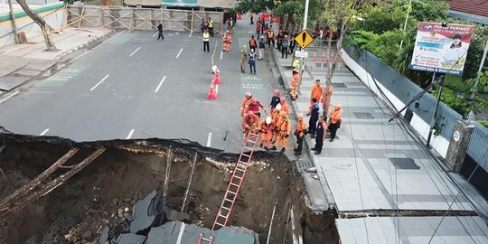 Kapolda Jatim Sebut Jalan Gubeng Ambles Terkait Pembangunan Basement RS Siloam